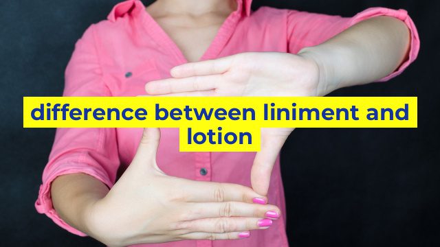 difference between liniment and lotion
