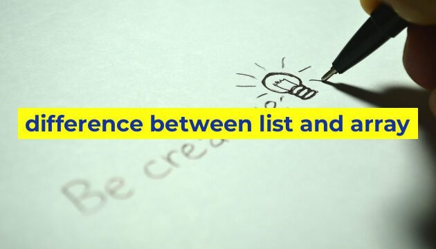 difference between list and array