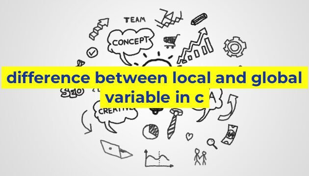 difference between local and global variable in c