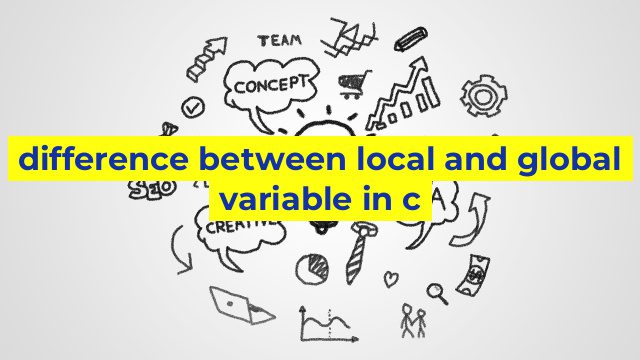 difference between local and global variable in c
