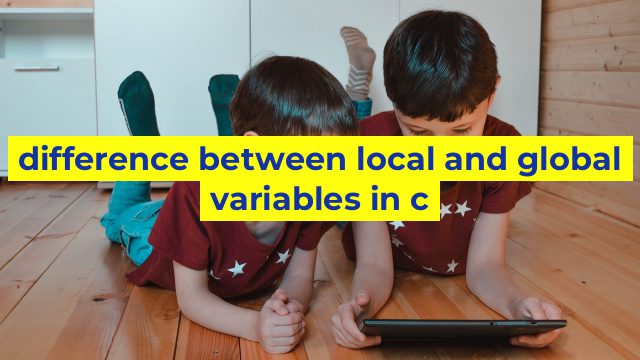 difference between local and global variables in c