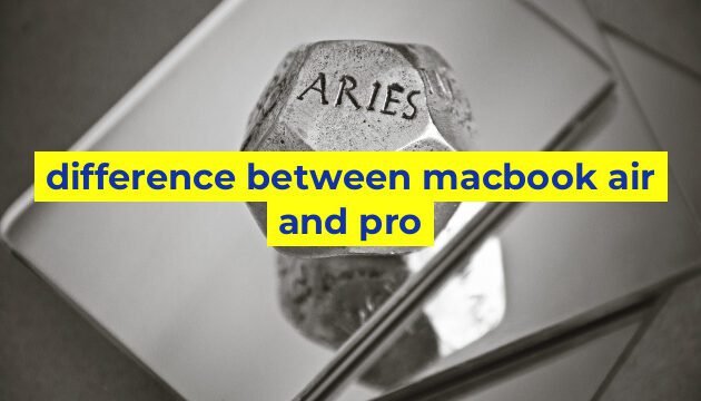 difference between macbook air and pro