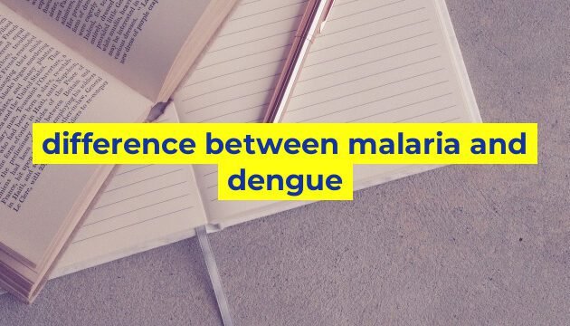 difference between malaria and dengue