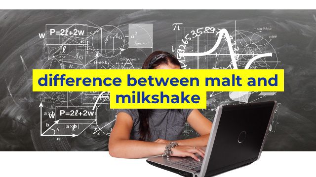 difference between malt and milkshake
