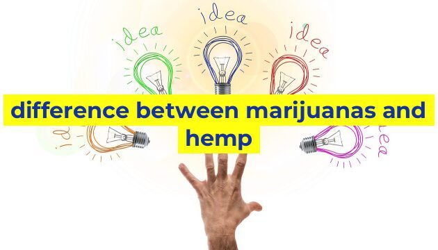difference between marijuanas and hemp