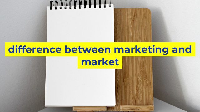 difference between marketing and market