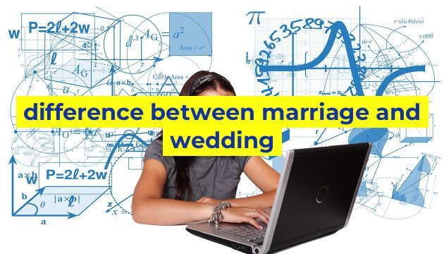 difference between marriage and wedding