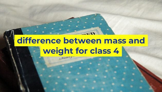 difference between mass and weight for class 4
