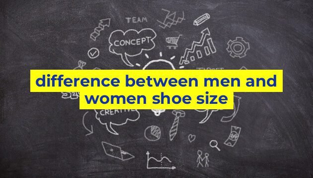 difference between men and women shoe size