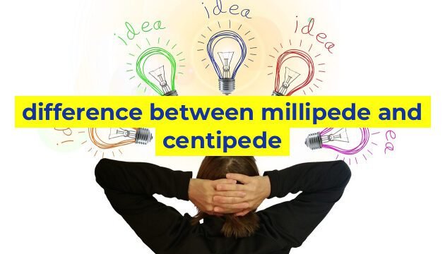difference between millipede and centipede