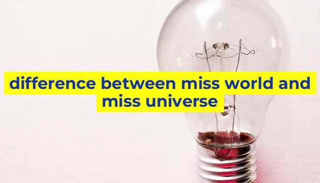 difference between miss world and miss universe