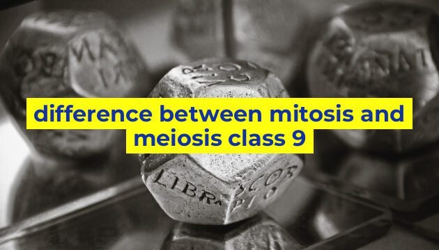 difference between mitosis and meiosis class 9