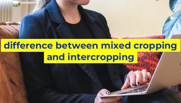 difference between mixed cropping and intercropping