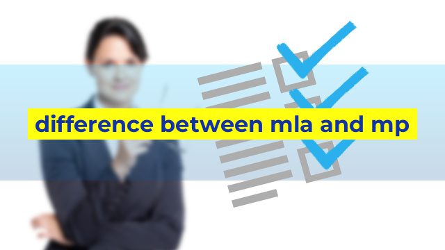 difference between mla and mp