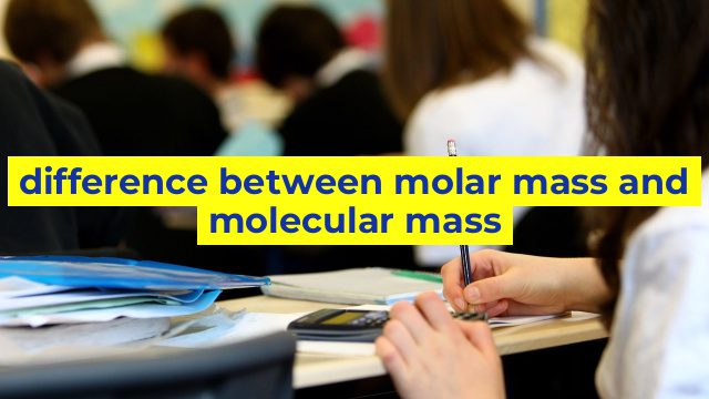 difference between molar mass and molecular mass