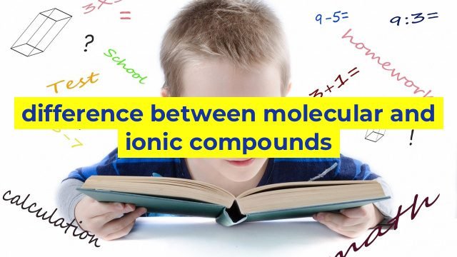 Difference Between Molecular And Ionic Compounds Sinaumedia 