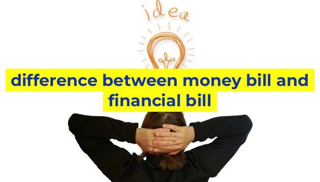 difference between money bill and financial bill