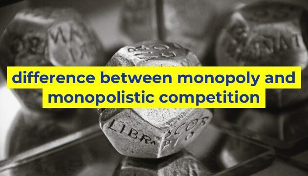 difference between monopoly and monopolistic competition