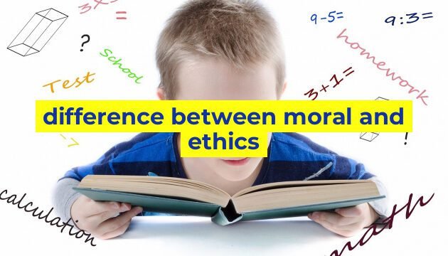 difference between moral and ethics