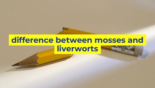 difference between mosses and liverworts