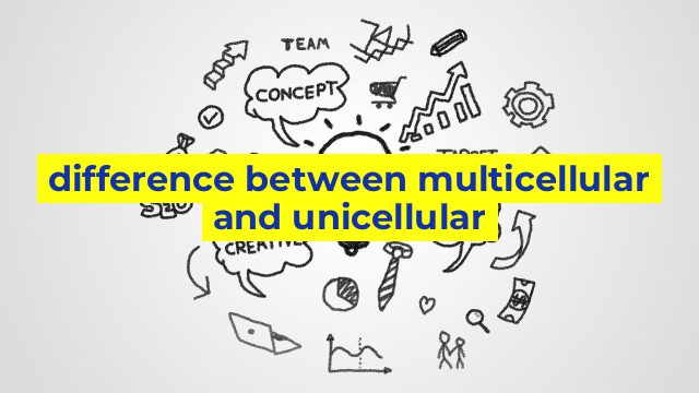 difference between multicellular and unicellular