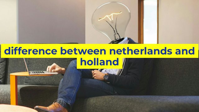 difference between netherlands and holland