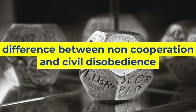 difference between non cooperation and civil disobedience