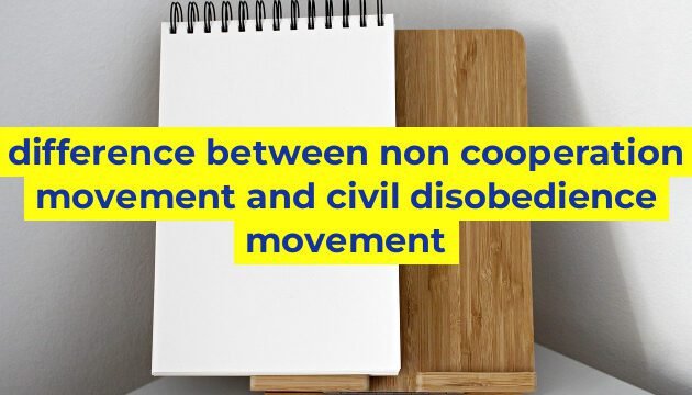 difference between non cooperation movement and civil disobedience movement