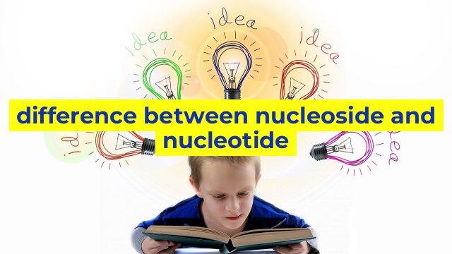 difference between nucleoside and nucleotide