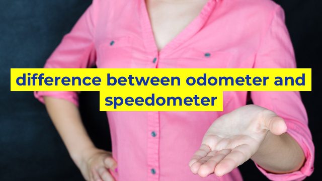 difference between odometer and speedometer
