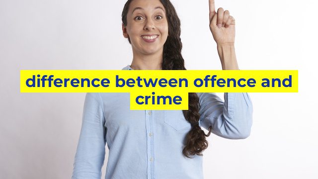 difference between offence and crime