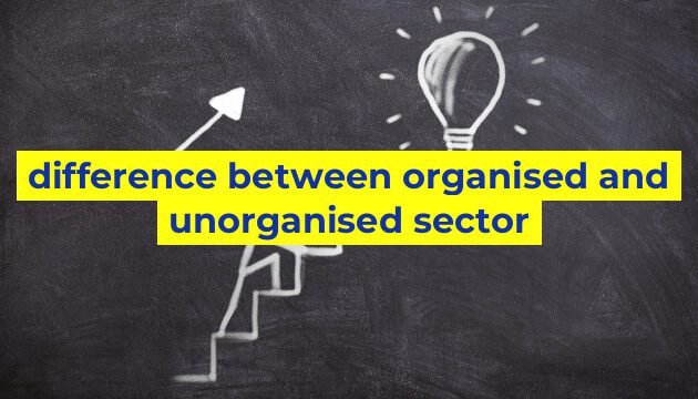 difference between organised and unorganised sector