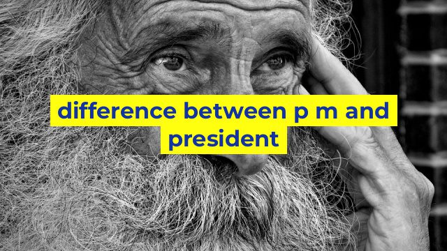 difference between p m and president