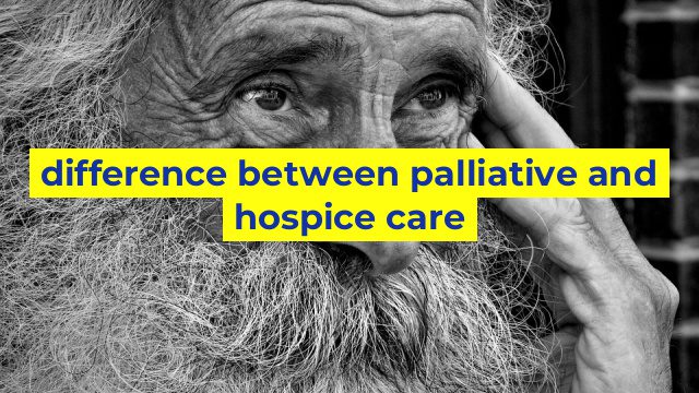 difference between palliative and hospice care