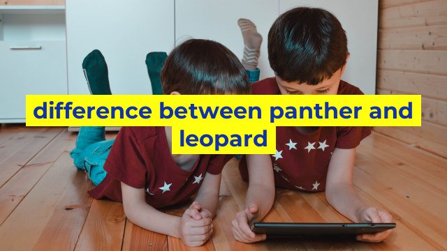 difference between panther and leopard