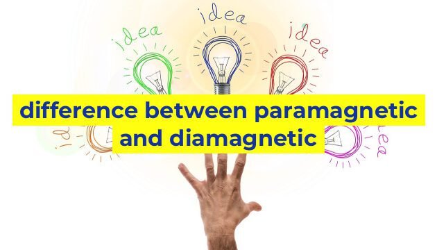 difference between paramagnetic and diamagnetic
