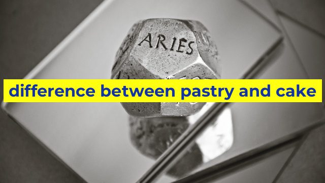 difference between pastry and cake