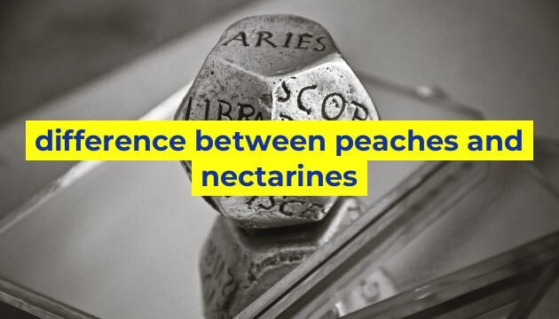 difference between peaches and nectarines