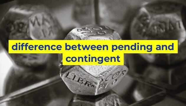 difference between pending and contingent