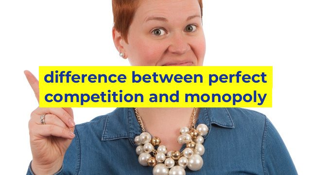 difference between perfect competition and monopoly