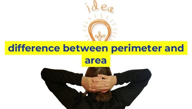 difference between perimeter and area
