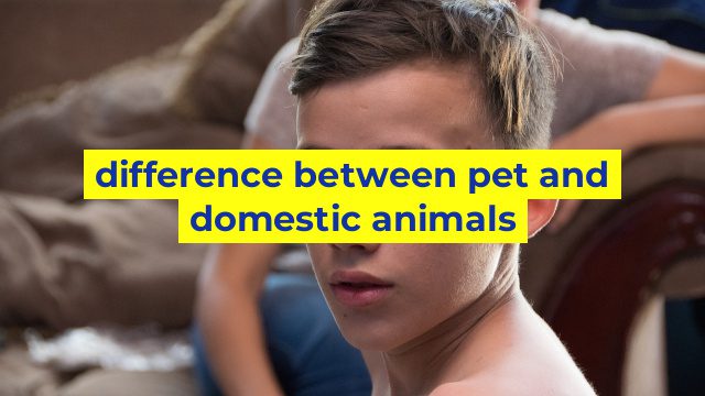 difference between pet and domestic animals