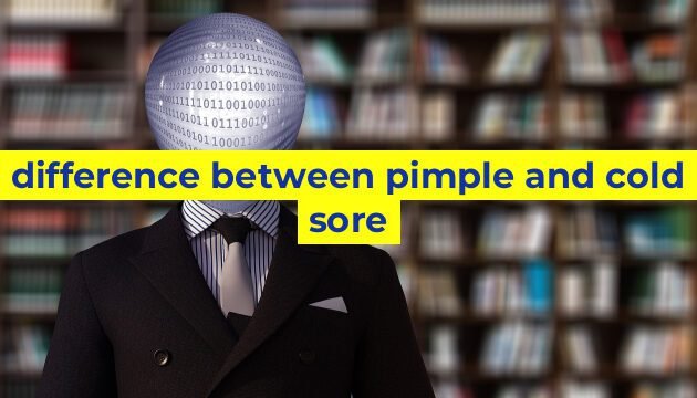 difference between pimple and cold sore