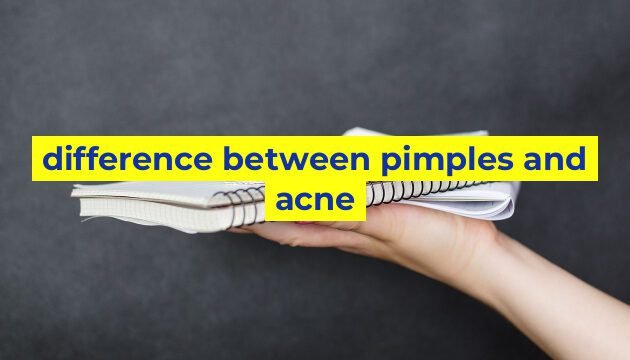 difference between pimples and acne