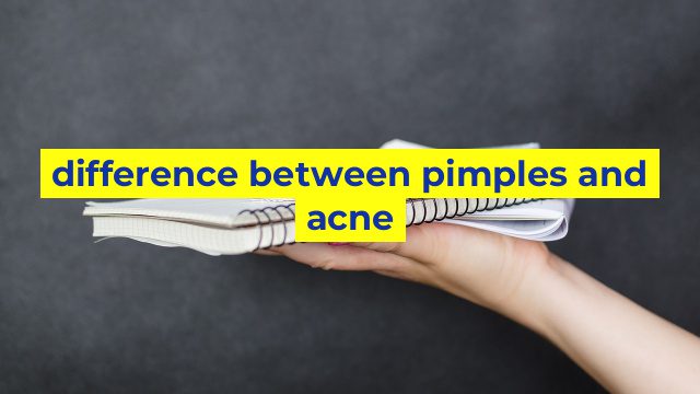 difference between pimples and acne