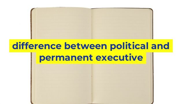 difference between political and permanent executive
