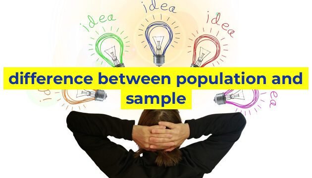 difference between population and sample