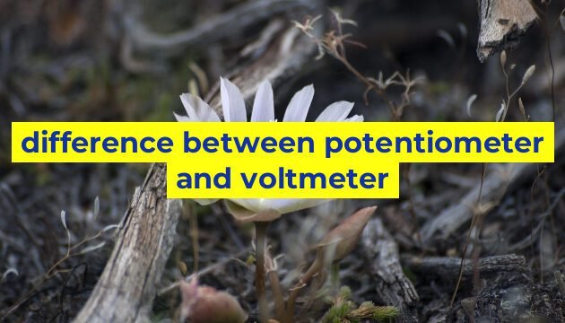 difference between potentiometer and voltmeter