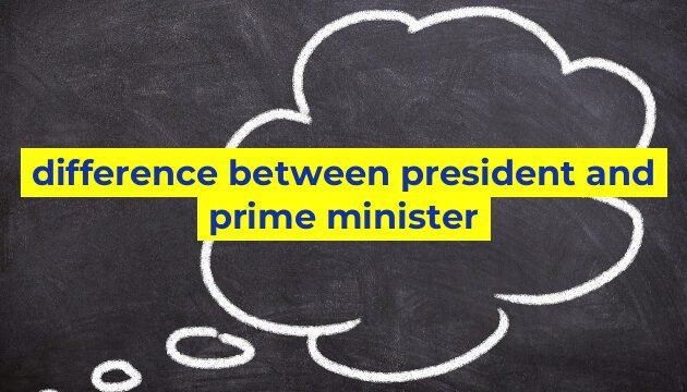 difference between president and prime minister
