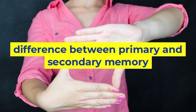difference between primary and secondary memory
